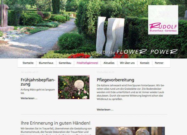 Rudolf Flowerpower - Unterseite "Friedhofsgärtnerei"