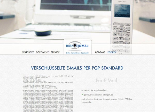 Brille Einmal - PGP-Key - Unterseite