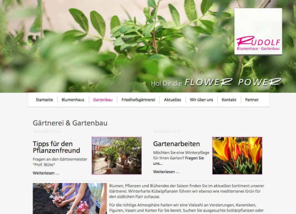 Rudolf Flowerpower - Unterseite "Gartenbau"